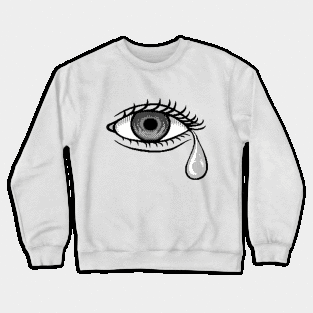 Crying Eye Pixel Art Crewneck Sweatshirt